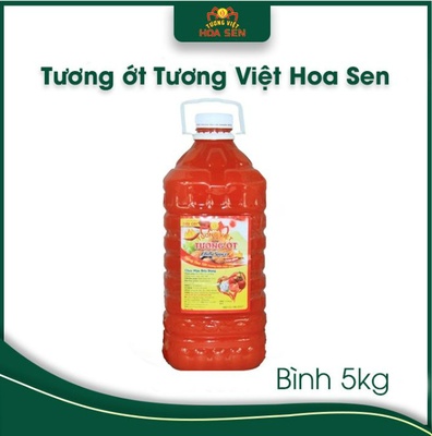 Tương ớt Tương Việt Hoa Sen bình pet 5kg