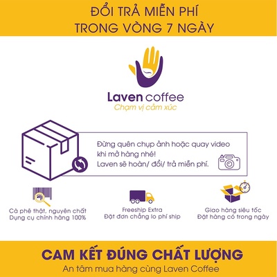 [COMBO CÀ PHÊ SẮT SON + PHIN] TẶNG KÈM ĐẾ LÓT LY CAO CẤP 500gr - Laven Coffee