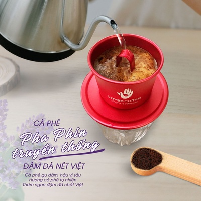 Cà phê PHA PHIN TRUYỀN THÔNG (gu đậm đà) - 100% Robusta nguyên chất - Dạng bột - Laven Coffee