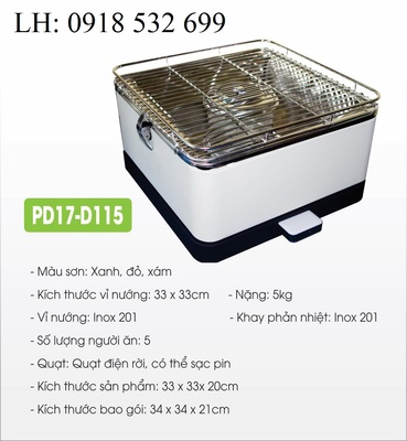 Bếp nướng than hoa PD17-D115 Z117 sản xuất -0918532699