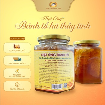 Bánh tổ mật ong hủ thuỷ tinh 500gr